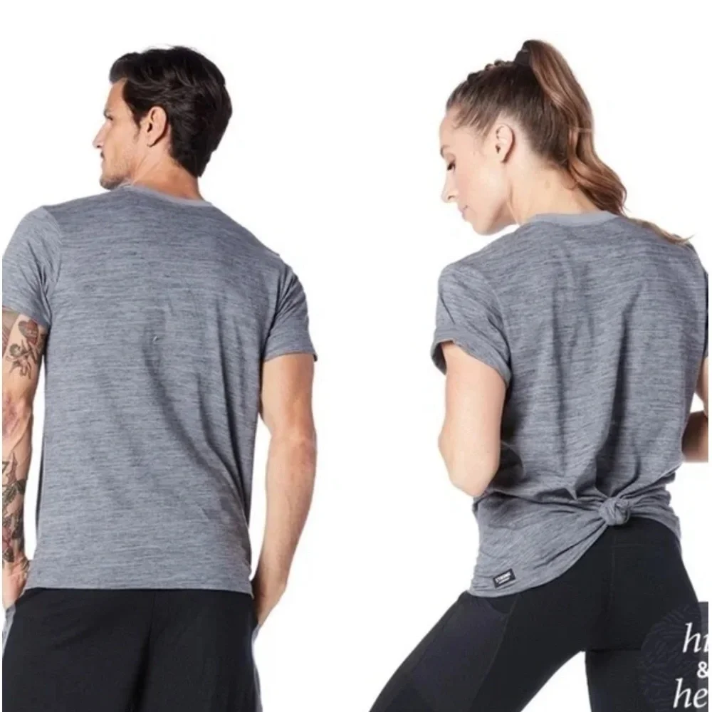 Zumba Fitness Strong Nation Work Out Shirt Unisex Grey Medium Dri Fit NwT